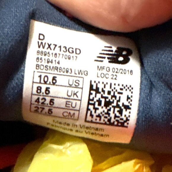 New Balance 713 womens Blue & White Athletic Running Shoes Size 10.5 - Picture 7 of 7